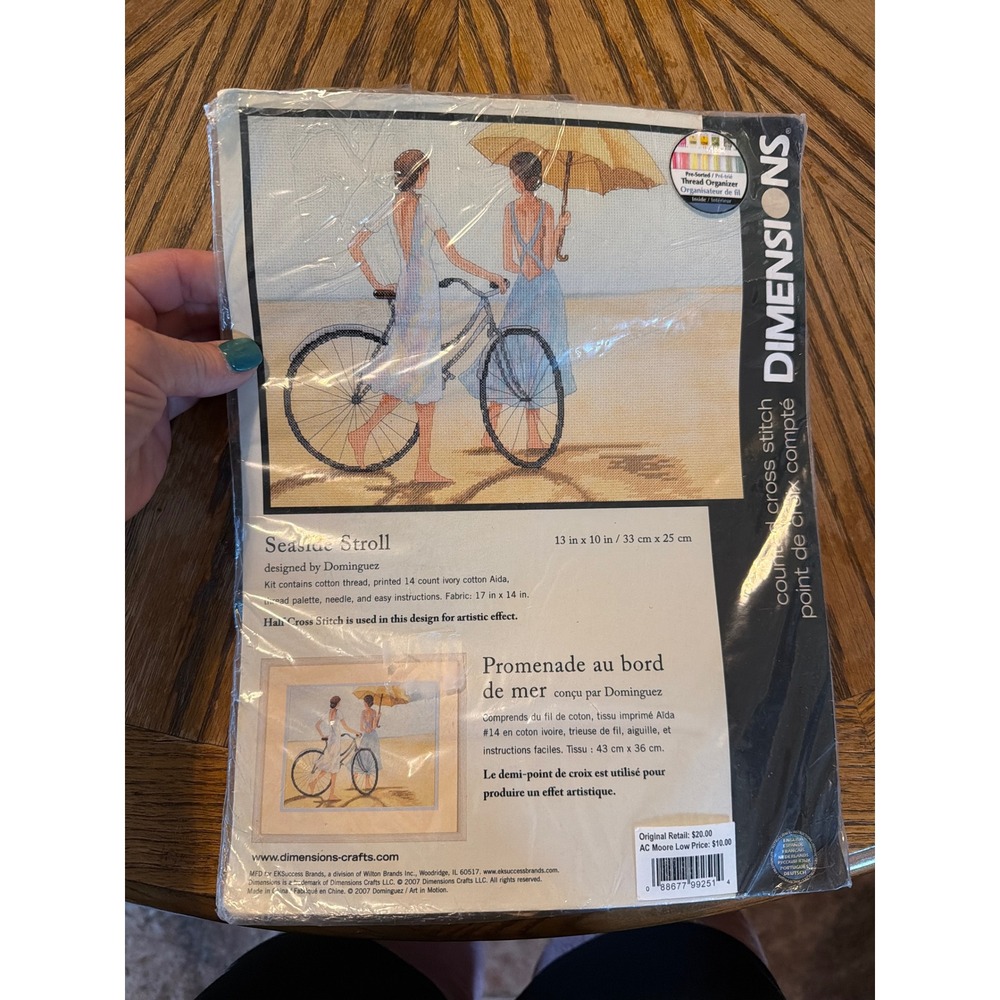 Dimensions Seaside Stroll Counted Cross Stitch Kit 35197 Dominguez Beach Bicycle